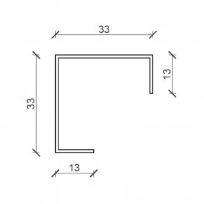 Samlemuffe til alu. Blank - 14 x 14 x 60 mm.