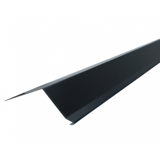 Tagfod 12 7a &#150; uden asfalt (sort), 60 x 72 x 1000 mm.
