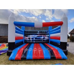 Stor hoppeborg med hje sider i politi tema 6 m x 6 m