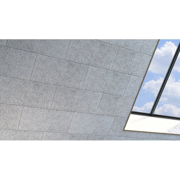 Fibrolith Trbeton loftsplader lys/fin, hvidmalet, K11, 600 x 1200 mm