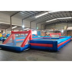 Oppustelig fodboldbane 2, 10m x 20m, med hje sider