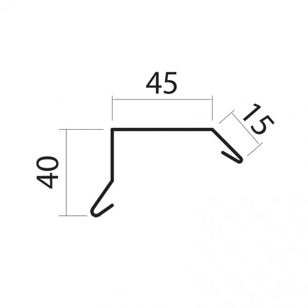 Kapsel 1d, 40 x 45 x 15 x 1000 mm