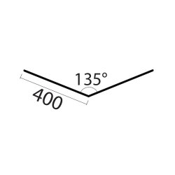 Skotrende 16&#148; enkelt incl. blindfals 10d, 400 x 400 x 1000 mm