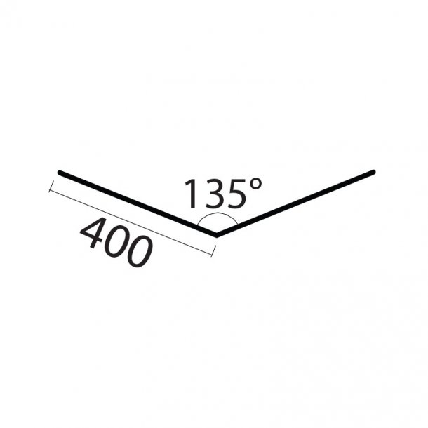 Skotrende 16" enkelt incl. blindfals 10d (sort), 400 x 400 x 1000 mm