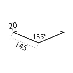 Skotrende 6&#148; enkelt incl. blindfals 10a, 20 x 145 (x2) x 1000 mm