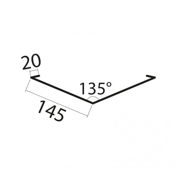 Skotrende 6&#148; enkelt incl. blindfals 10a, 20 x 145 (x2) x 1000 mm