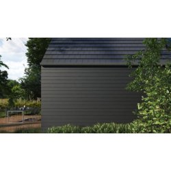SCG SMARTWOOD Plank - Dark Anthracite, Teak struktur 3 stk./pkk., 8 x 200 x 2400 mm