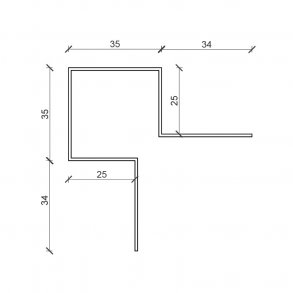 Udv. hjrneprofil asymmetrisk*