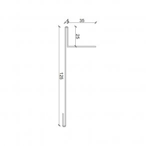 25 x 35 x 2500 mm.